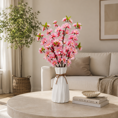 Artificial Pink Peach Blossom Branches