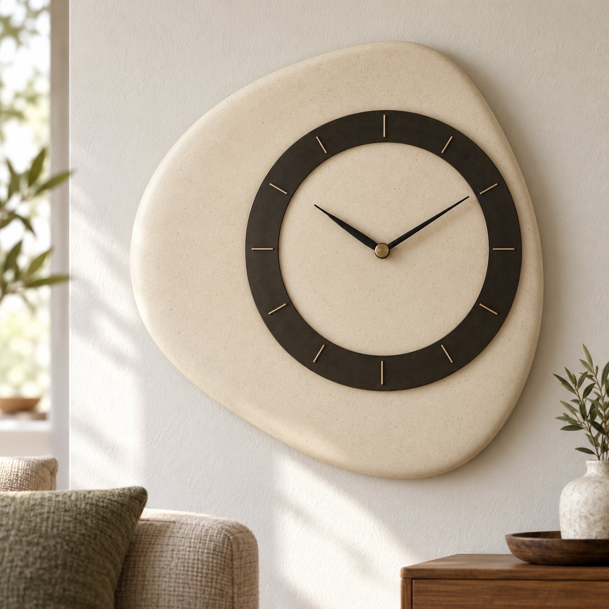 Contour Abstract Art Wall Clock — AI-generated design visualization