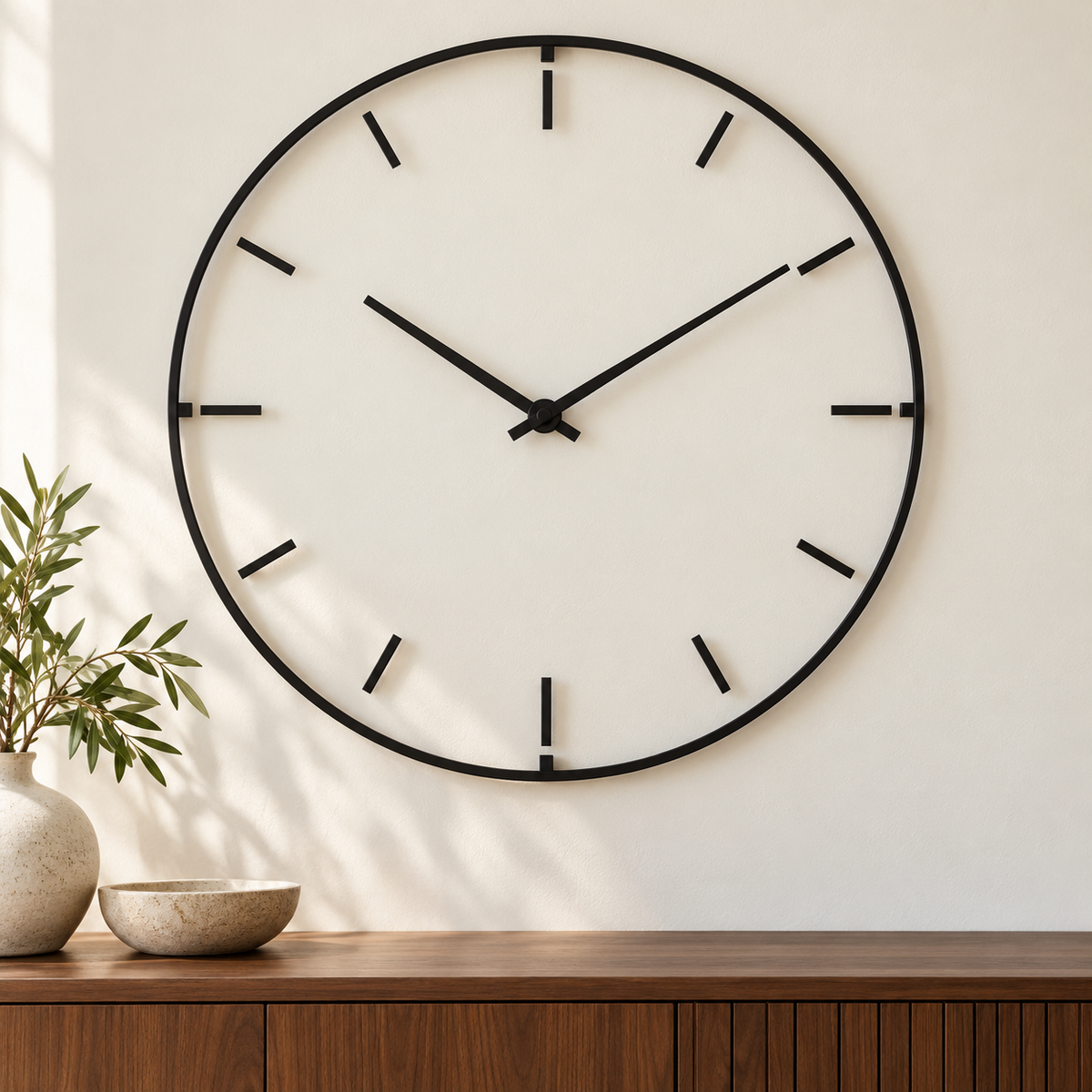 Linea Open Circle Art Wall Clock — AI-generated design visualization