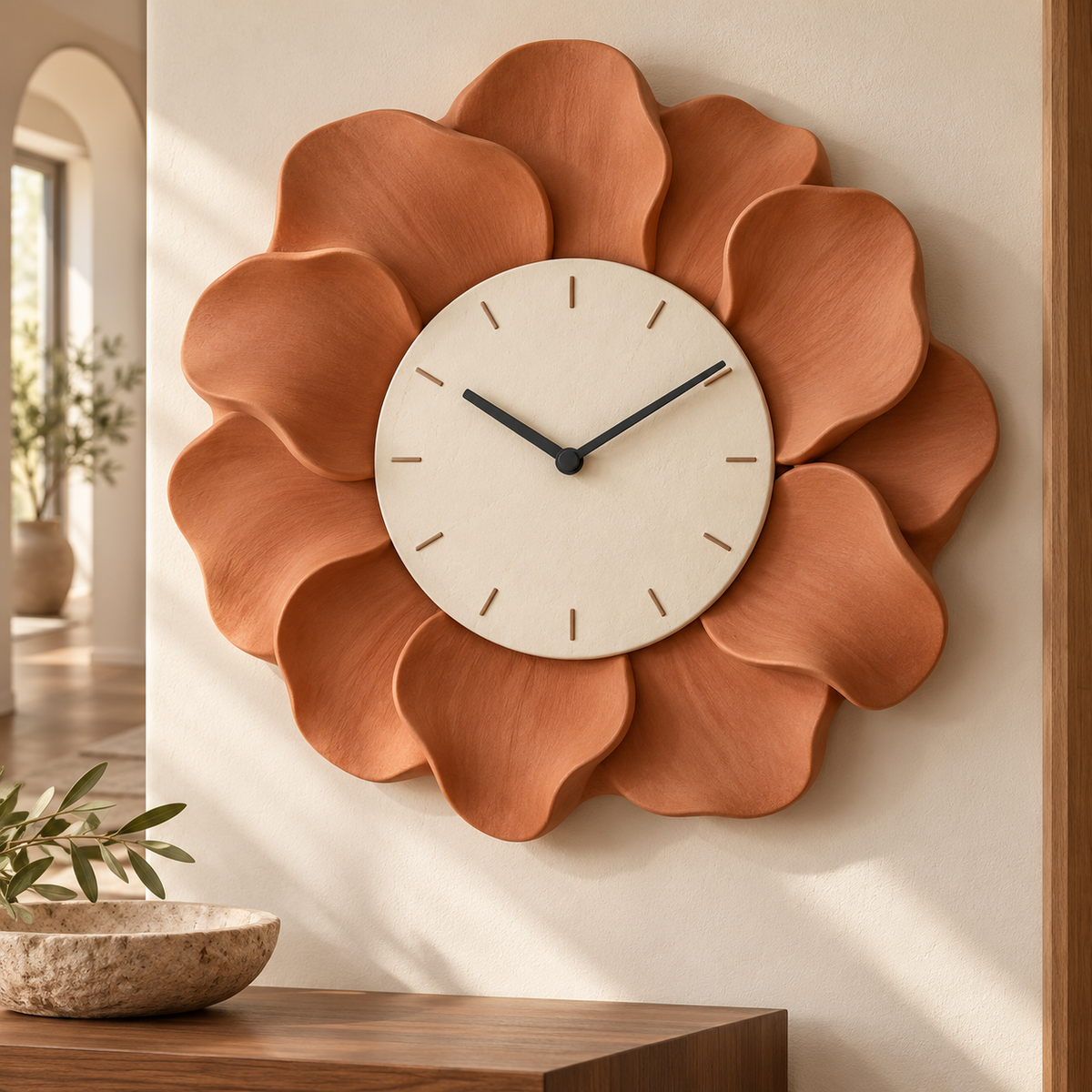 Petal Bloom Art Wall Clock — AI-generated design visualization